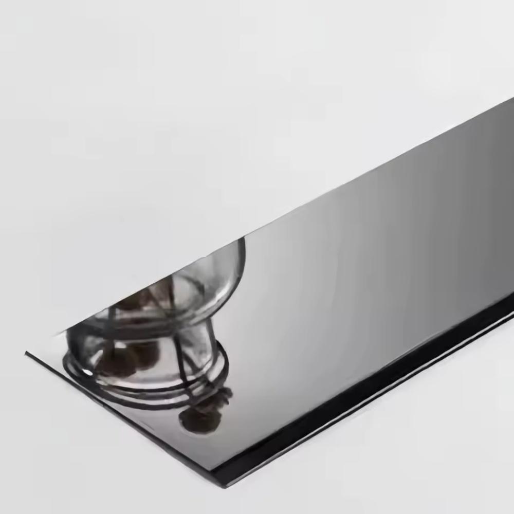 1pc 196.85inX0.79in Wall Sticker Pvc Flat Decorative Lines Mirror Wall Ceiling Edge Strip Living Room Decorative Sticker