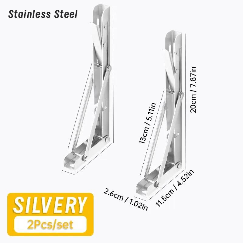 

8 дюймов 2 шт. прочные складные кронштейны для полок треугольный прямой кронштейн Билли настенный стол скамья с винтами 8 inches