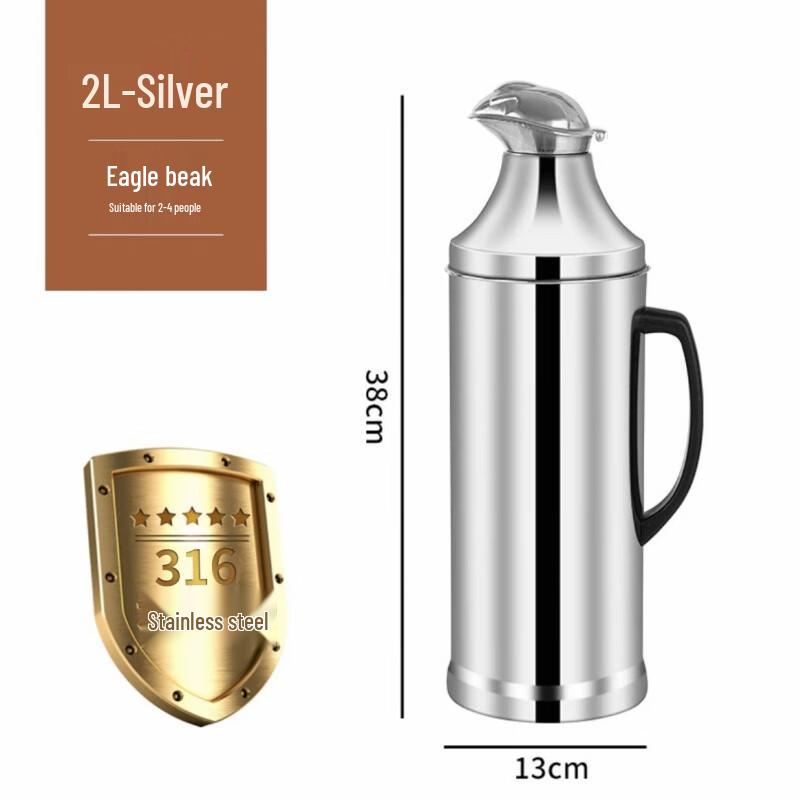 Molona Stainless Steel Vacuum Flask with Glass Liner