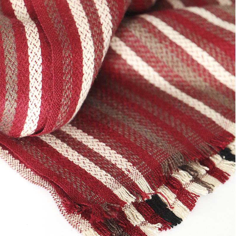 42 Vertical Strip Wool Shawls, Men's Korean Striped Scarves, Scarves