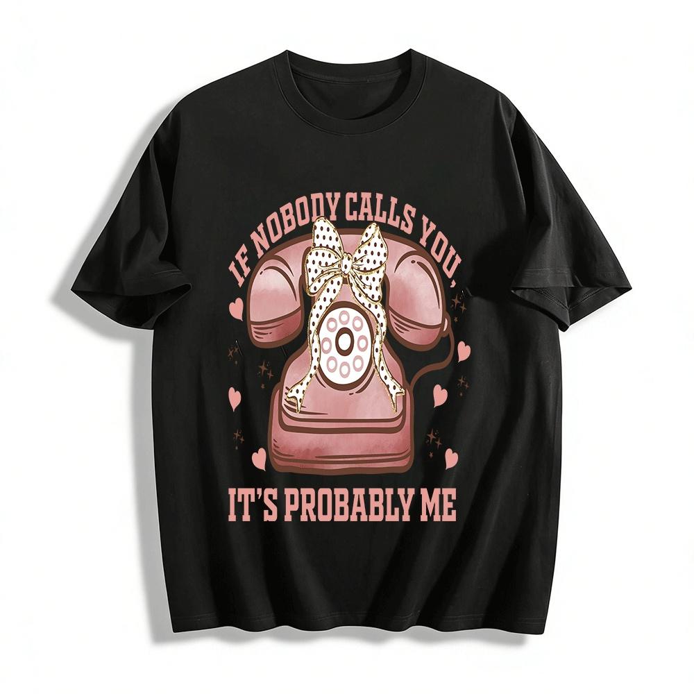 Vintage Rotary Phone Slogan Printed Casual Top Pure cotton T-shirt XXS