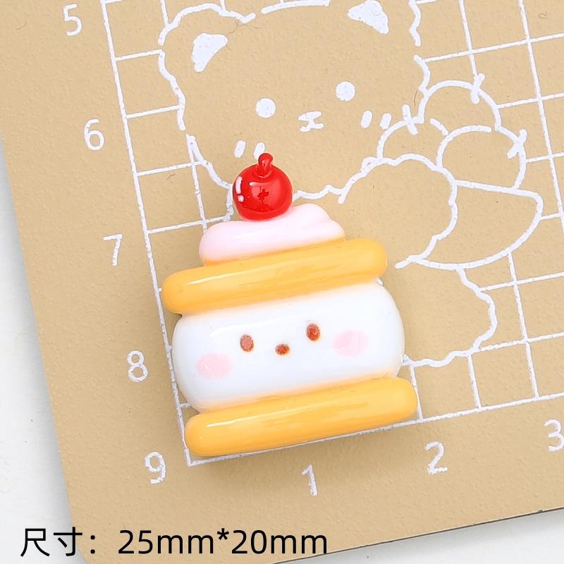 5 Stück Glänzende Katzenkekse Serie Harz Flache Rückseite Cabochons Exquisit für Haarspange DIY Schmuck Basteln Dekoration Trend Zubehör