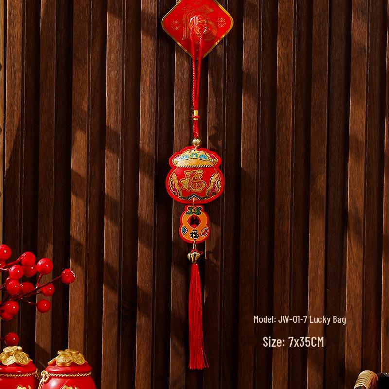 

2026 год Лошади Наклейка на дверь: Подвеска на китайский Новый год для гостиной и украшения новоселья с иероглифом «Фу».