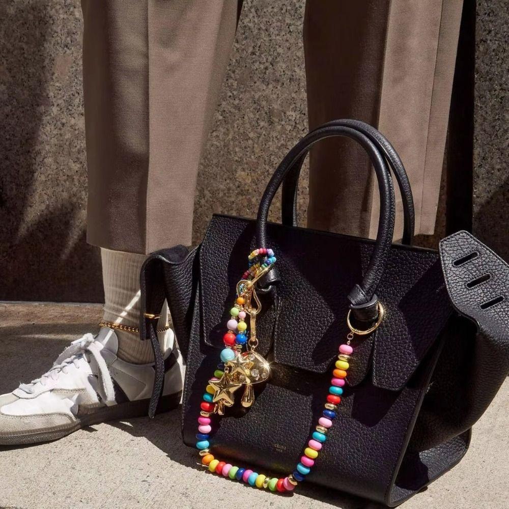 

Key Chain Mobile Phone Pendant Cherry Bag Chain Charms Cute Retro Rope Woven Pendant Bag Ornament Style B