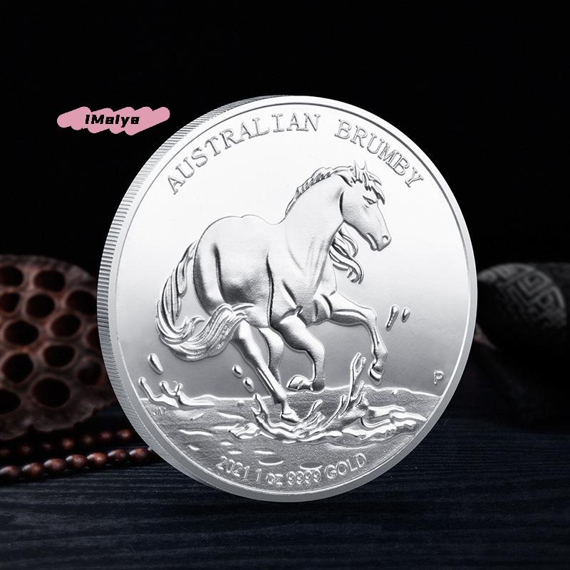 M-2026 Zodiac Year Of The Horse Commemorative Coin 3D Embossed Chinese Lucky Animal Horse Commemorative Coin Collection Gift