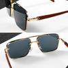 Retro Double Bridges Square Metal Sunglasses Fashion Men Women Gradient Lens Glasses Brand Designer Unisex Eyewear Uv400