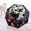 1pc Halloween Bilder Ideen Pattern Automatic Umbrella is Fashionable and Good-Looking, a Portable 3-Fold Umbrella, Suitable for Travel and Daily