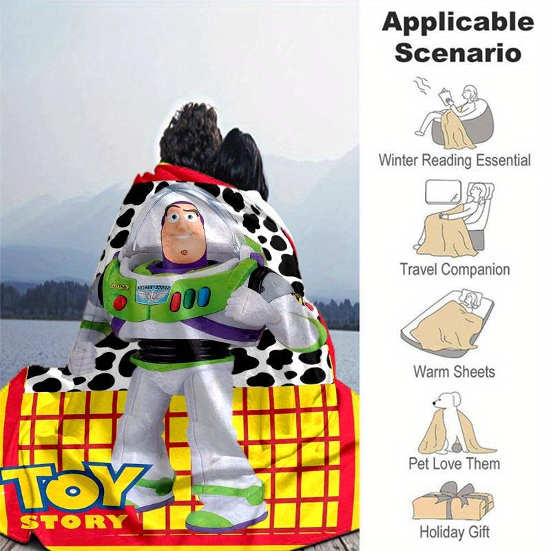 1 pezzo, Coperta di Toy Story Buzz Lightyear Space Ranger Arredo Casa, Divano, Esterno, Idea Regalo, Flanella, Camera da Letto, Soggiorno, Viaggio, Campeggio, Uso in Auto