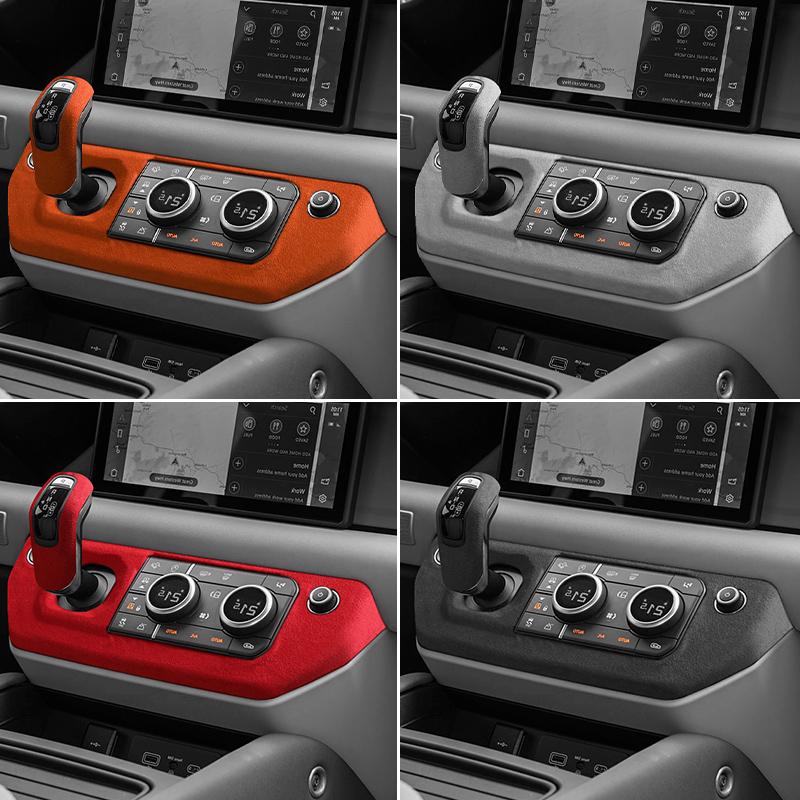 Из Алькантары Для Land Rover Defender Панель Центральной Консоли Накладка-Наклейка и Чехол Чехла Рычага Переключения Передач Автомобильные Аксессуары для Интерьера