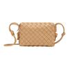 Schleifenwebdesign Reißverschluss Kameratasche Clutch Mini Damen Taschen Mandel 680254V1G112700