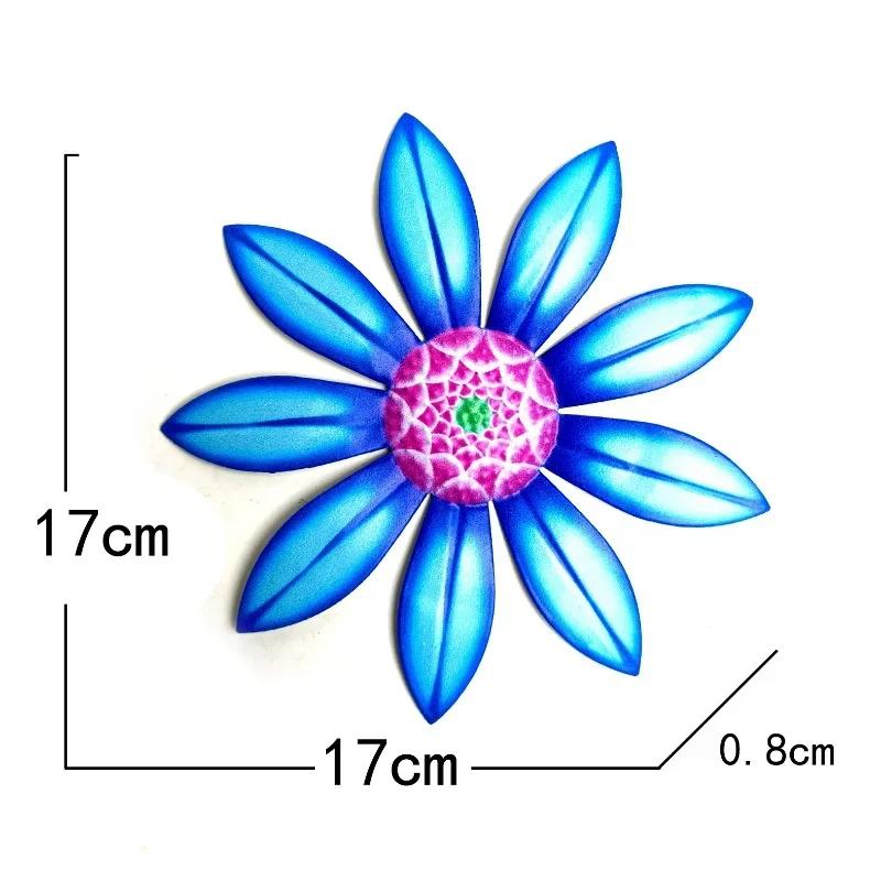 Metal Flower Wall Decoration Wall Art Hanging Decoration Home Garden Garden Outdoor Decoration (4 Colors Optional)