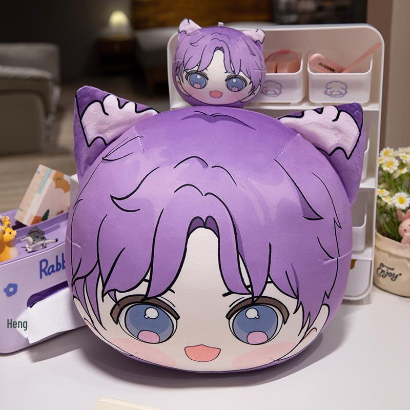Love & Deepspace Pillow: Qi Yu Bed Head Backrest & Shen Plushie Dango Keychain - Ultra Soft Nap Companion