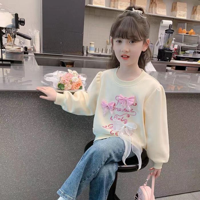 Stylish Girls Sweatshirt For Ages 8 9 Trendy Casual Top Spring Autumn Fashionable Base Layer Shirt For Big Kids