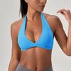 Sports Yoga Bra For Women Underwear Sportswear Halter Neck With Stylish Back Sexy Gym Bra With Cups Running Fitness Backless Tops