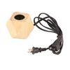 Wooden Diamond Lamp Base E26 Socket Modern Small Wood Table Lamp Base for Home Decor
