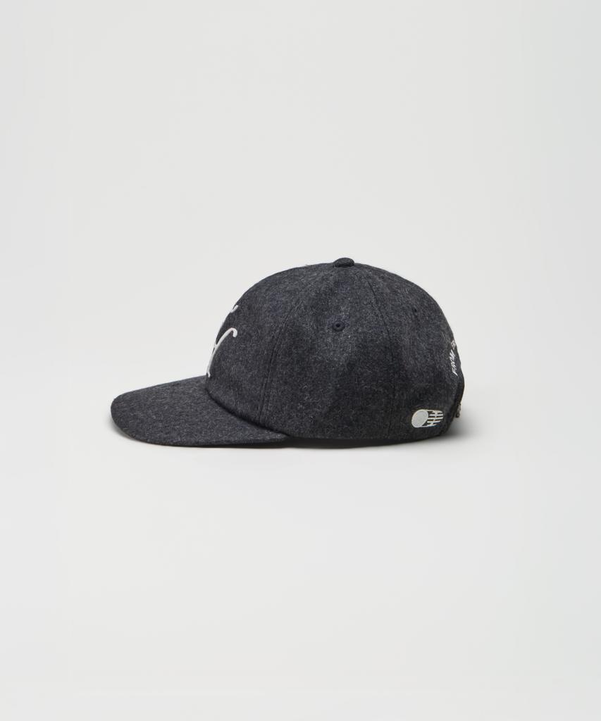 Teulaepighamoni Wool Blend Th Applique Logo Deep-Fit 6-Panel Cap_Grey