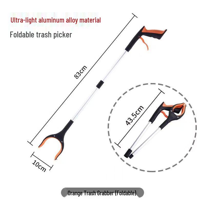 Premium Folding Aluminum Trash Grabber for Household and Sanitation Use