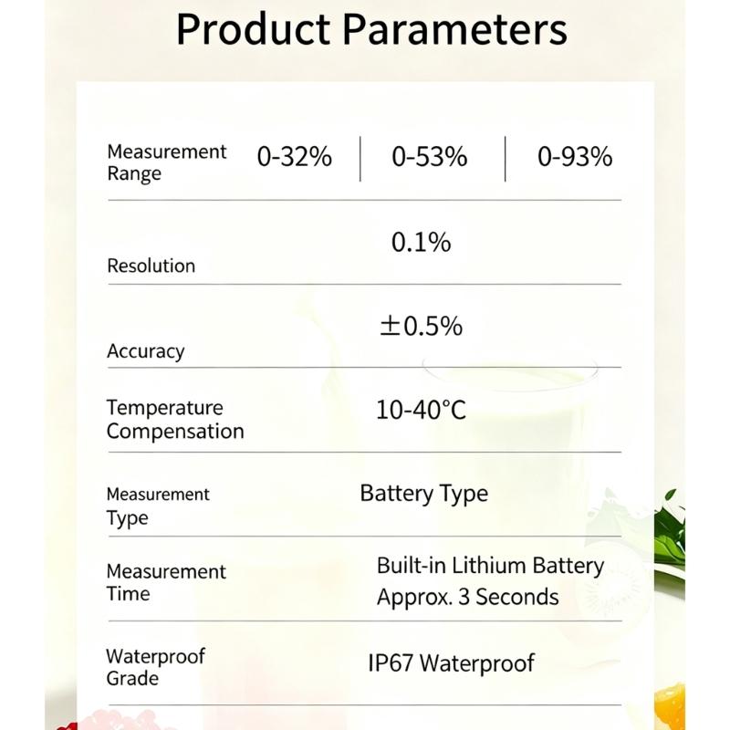 Digital Display Sugar Tester Offering Accurate Sugar Reading In Food Production Digital Sugar Refractometer