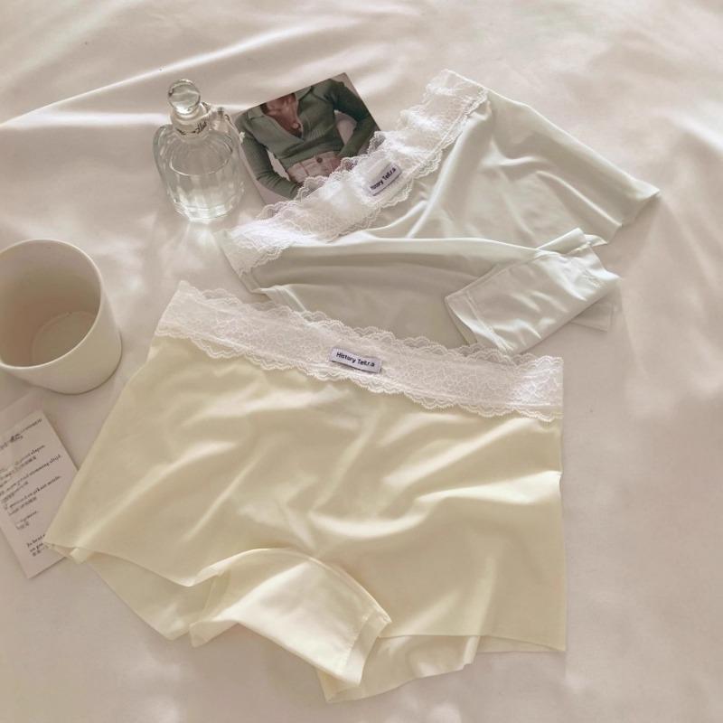 Women's New Summer 10A Antibacterial Pure Cotton Crotch Two In One Ice Silk Non Trace Anti Tarnish Safety Underwear