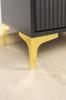 Anchor furniture leg, gold chrome, height 13 cm