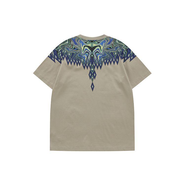 Fila Fusion X Marcelo Burlon County Of Milan Loose Fit Printed Casual Short Sleeve T-Shirt Unisex Tops Suede T11U229101FBG