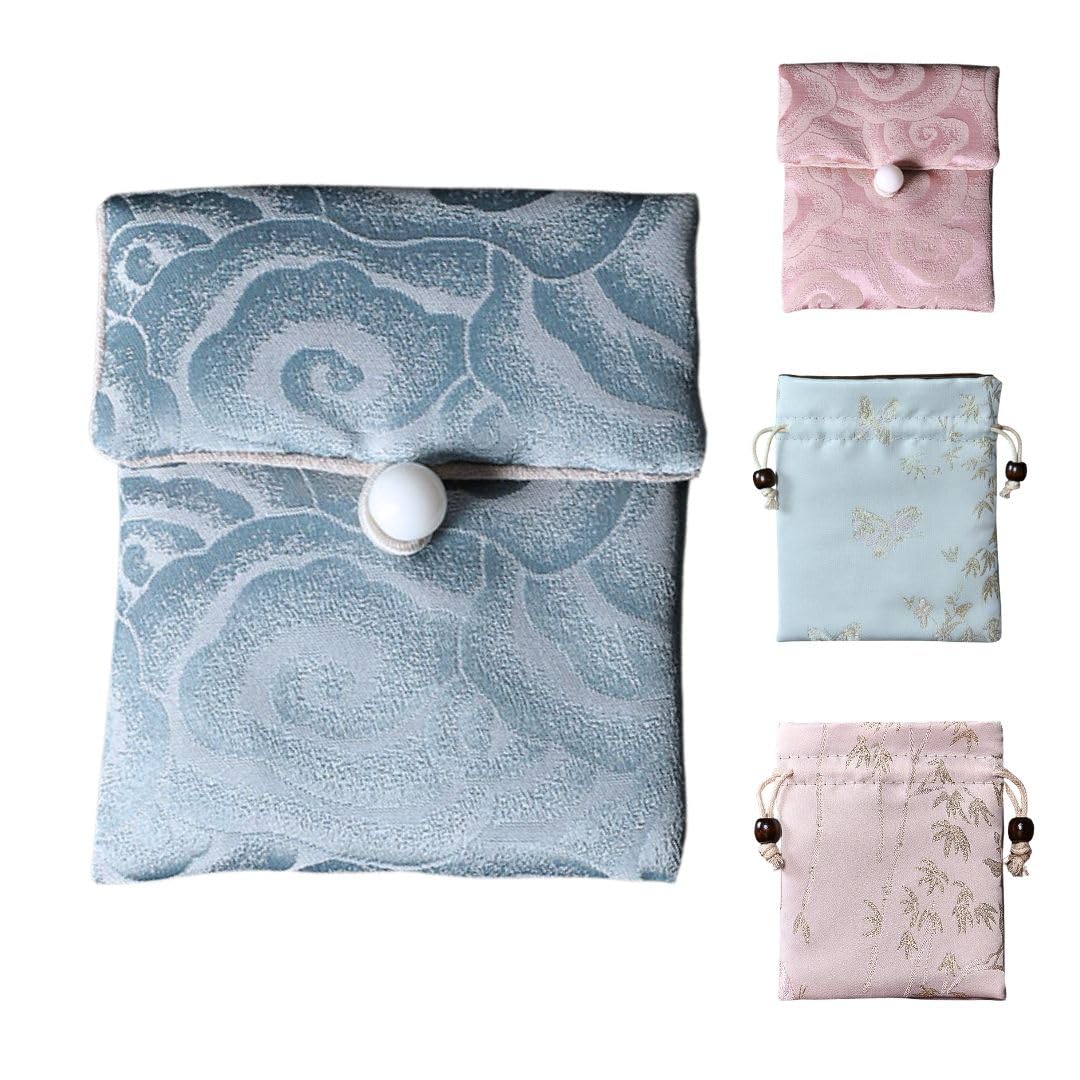

Pouch Storage Choose from 2 types pieces drawstring type Japanese pattern Grove Thick cushioned Japanese style accessory case for power fortune slips