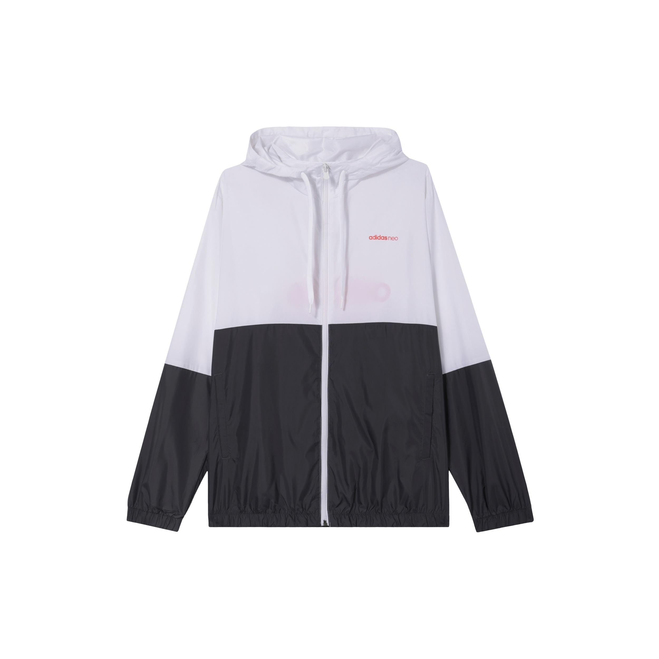 adidas neo M Fav Any Wb 1 Contrasting Colors Logo Printing Sports Jacket White Gray Men s GP5650 L
