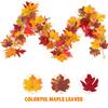 Colorful Autumn Leaf Garland Flexible Fall Leaf Vine Gifts Faux Maple Vine  Halloween Party Decor
