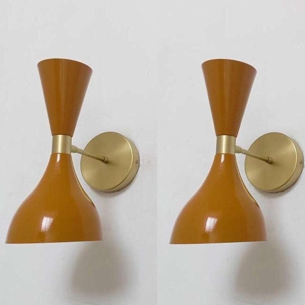 Set Of 2 Wall Sconce Mid Century 1950's Italian Stilnova Lamps Fixture Adjustable Wall Lamp Light Sconce for Home Décor