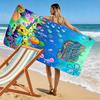 Name Custom SquarePants Print Beach Towel, Large Soft Quick Dry Towel for Beach Camping Swimming