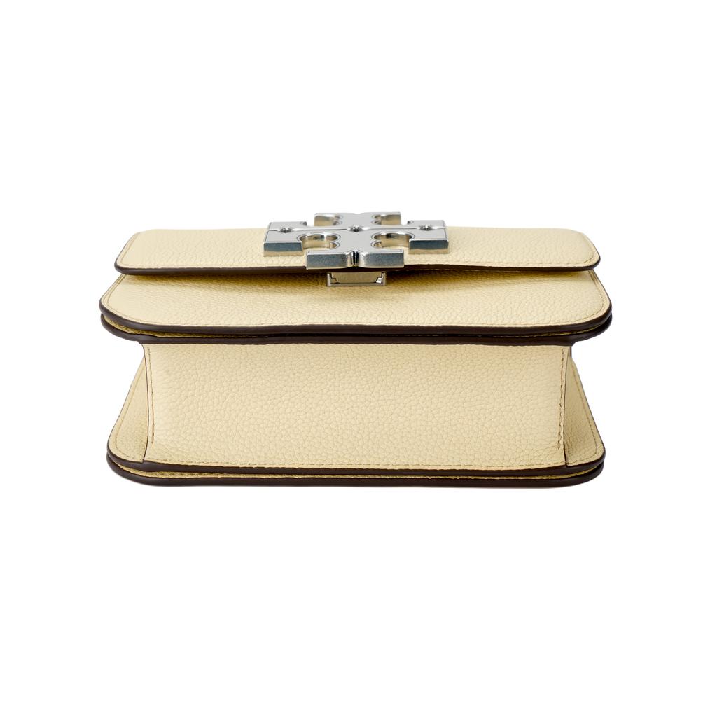Tory Burch Eleanor Solid Double T Logo Flap Leather Crossbody Shoulder Bag Small Women Bags Yellow 155671-700