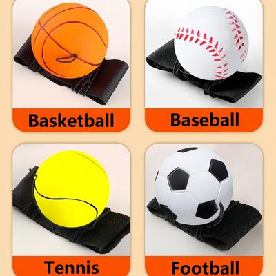 1pc Rubber Bouncy Ball With Wrist String For Hand-Eye Coordination Training, Wrist Strengthening, Outdoor Exercise And Fitness