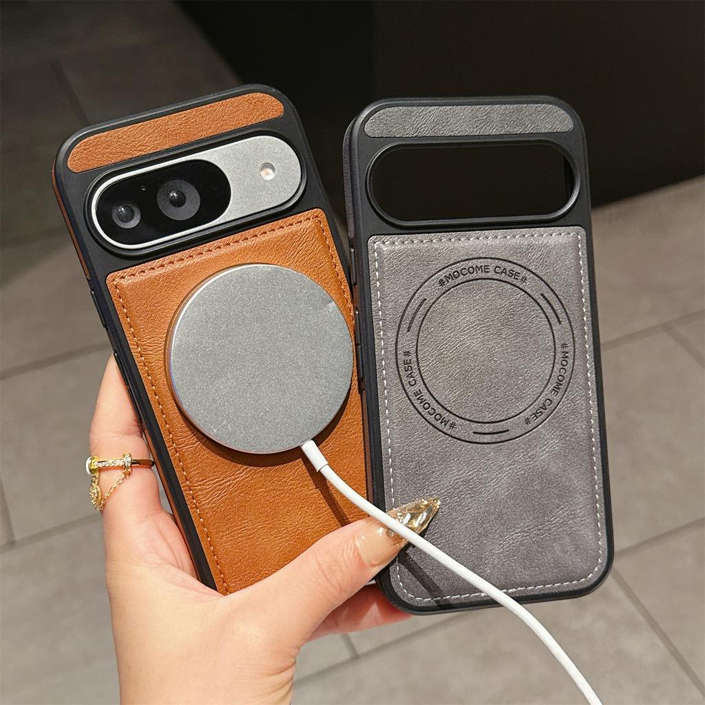 Husă Premium din Piele MagSafe pentru seria Google Pixel 8 9 10. Protecție de Grad Militar, Puternic Compatibilă MagSafe, Elegantă și Durabilă (Culori multiple)