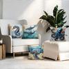 4 Stuks Marine Dierenprint Enkelzijdige Kussenhoes Voor Woonkamer Slaapkamer Auto Huisdecoratie