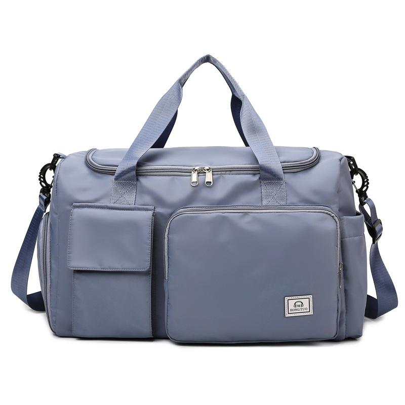 Travel bag Large capacity women's light portable business travel luggage bag Oxford cloth dry and wet separation sports fitness bag