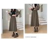 Women's High Waist Corduroy A-Line Mid-Length Skirt for Autumn/Winter