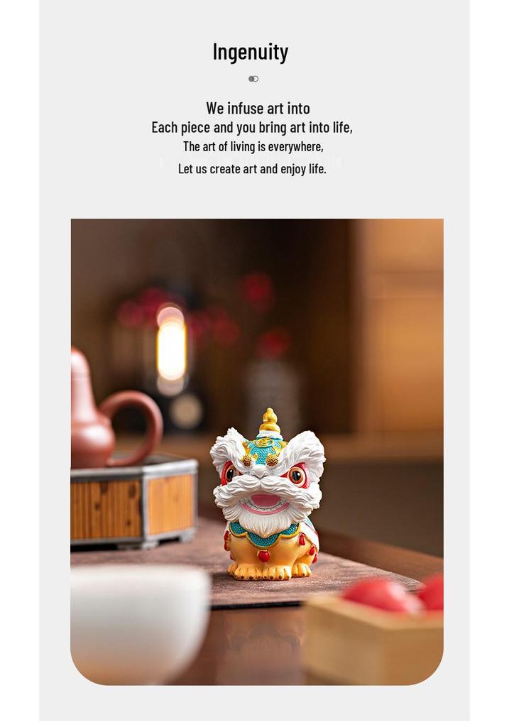 Foshan Lion Dance Ornament: High-End Desktop Handmade Decoration & Birthday Gift
