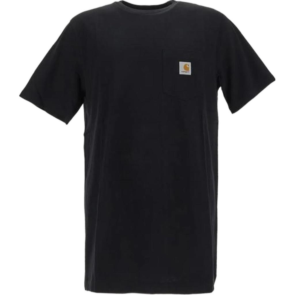 Carhartt WIP Solid Color Crew Neck Short Sleeve T-Shirt Unisex Tops Black I030434-XX-89