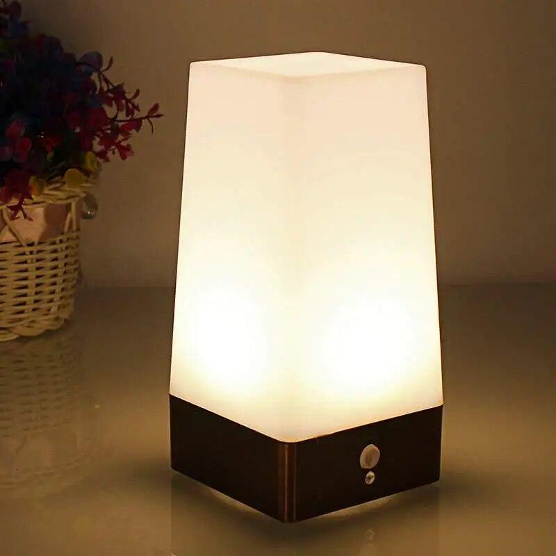Wireless Induction LED Night Light Bedside Reading Camping Lamp With Motion Sensor On/off Switch for Children Kids Birthday Gift