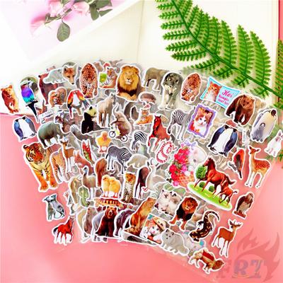 12Sheets/set Animals Rewards Sticker Puffy Bubble Toys Stickers