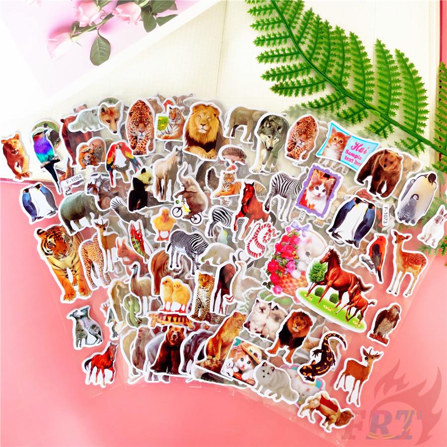 12Sheets/set Animals Rewards Sticker Puffy Bubble Toys Stickers