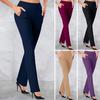 Pantaloni casual da donna con tasche Tinta unita a vita alta Tipo dritto Pantaloni lunghi Abbigliamento casual Pantaloni da lavoro slim fit Pantaloni sportivi da yoga Abbigliamento da pendolare