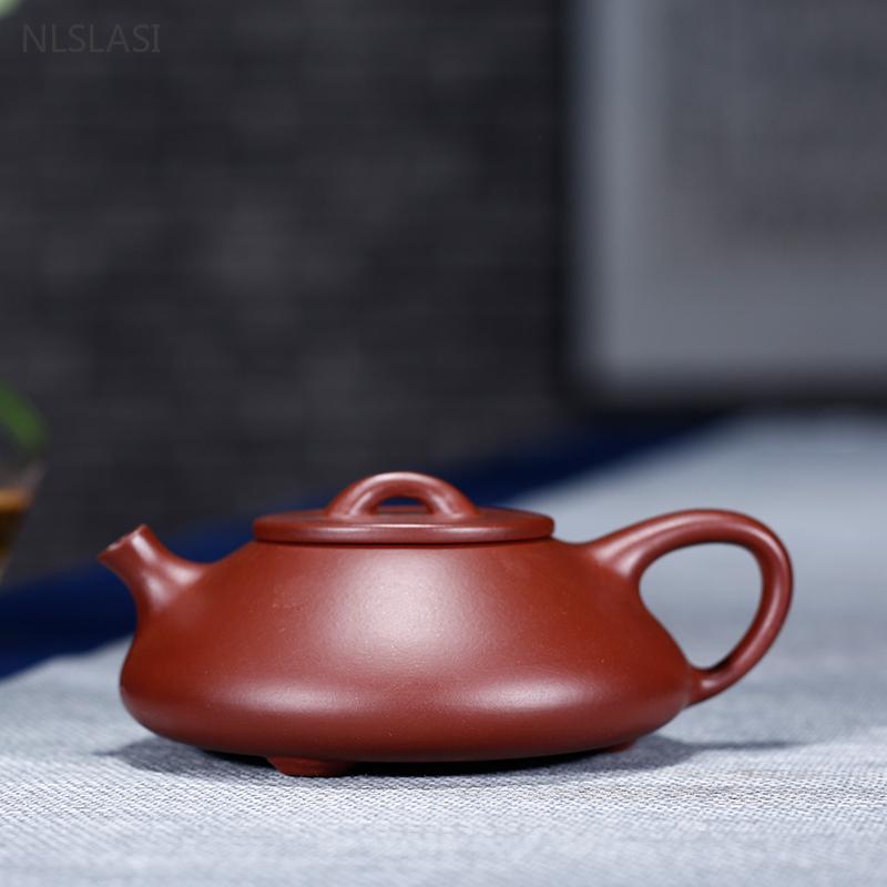 150ml Purple Clay Tea Pot Handmade Beauty Stone Scoop Kettle Raw Ore Dahongpao Filter Teaware Zisha Tea Set