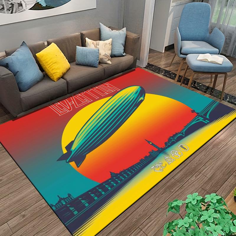 15 Size Led-Zeppelin Pattern Rug for Living Room Bathroom Mat Creative Door Mat Bedroom Home Decor Rug Decoration Maison