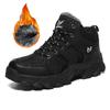 39-48 Uomo Taglie Forti Scarpe alla Moda High Top per Escursionismo e Alpinismo all'Aperto con Imbottitura in Cotone Peluche Scarponi da Neve