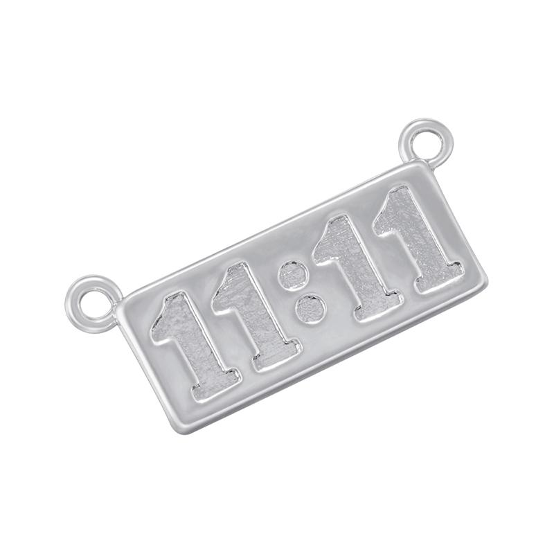 Angel Number Amulet 11:11 Number Charms Pendant for Men and Women Lucky Jewellery Handmade Copper Metal Accessories:VD1879VD1880