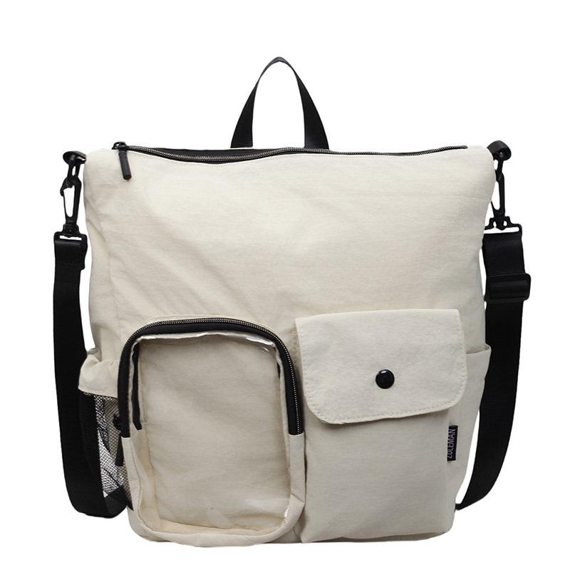 Модный прозрачный рюкзак-трансформер три в одном женский простой повседневный универсальный студенческий школьный рюкзак большая вместимость на одно плечо через плечо One size бежевый