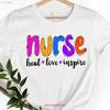Nurse Heal Love Inspire T Shirt Life Definition Nursing School For Student Vintage Breathable Fashion Soft Stretched