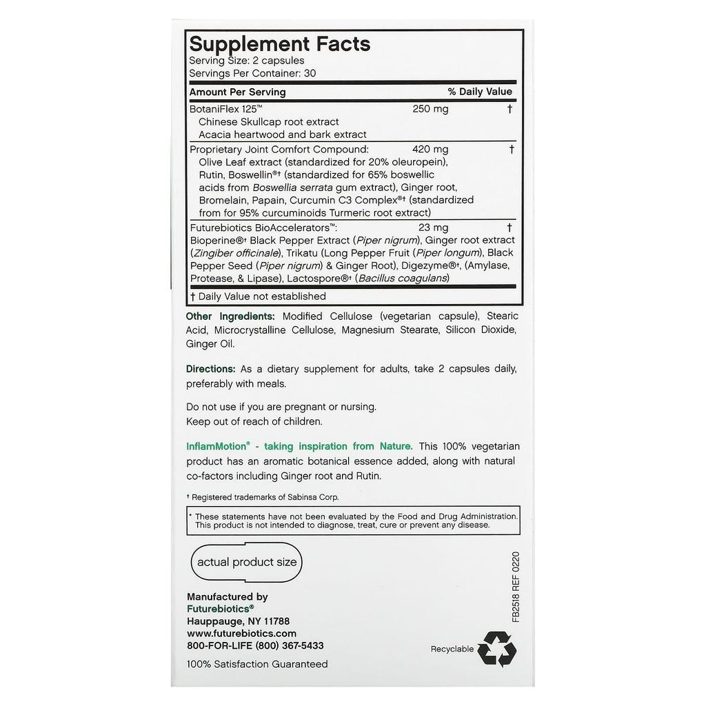 Inflammotion, Arthritis Complex, 60 Vegetable Capsules