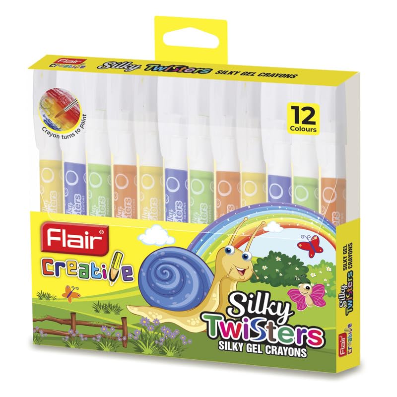 

Flair Silky Twisters Гелевые Карандаши 12 Цветов Набор Гладкая Кремовая Текстура Нетоксичные Художественные Краски для Детей Школьные Рисунки
